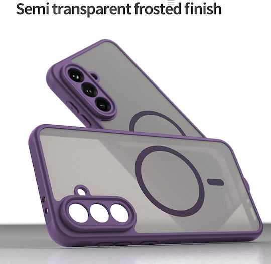 Techsuit Halofrost Ii Magsafe Umschlag Rückseite Silikon Lila (Galaxy A56)