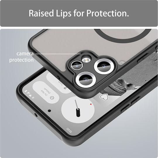 Techsuit Halofrost Ii Magsafe Umschlag Rückseite Silikon Schwarz (Nichts CMF Phone 2 Pro)