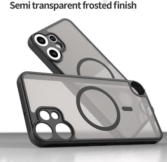 Techsuit Halofrost Ii Magsafe Umschlag Rückseite Silikon Schwarz (Nichts CMF Phone 2 Pro)