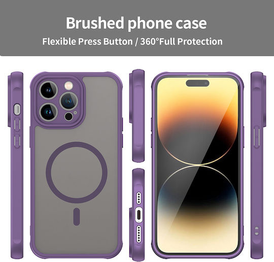 Techsuit Halofrost Ii Magsafe Umschlag Rückseite Kunststoff / Silikon Lila (iPhone 14 Pro Max)