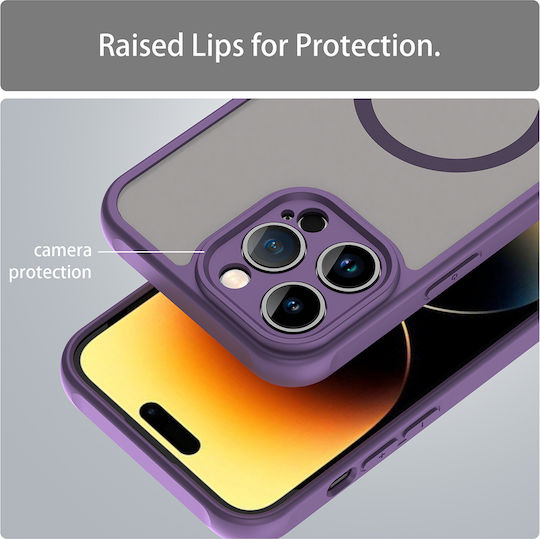 Techsuit Halofrost Ii Magsafe Umschlag Rückseite Kunststoff / Silikon Lila (iPhone 14 Pro Max)