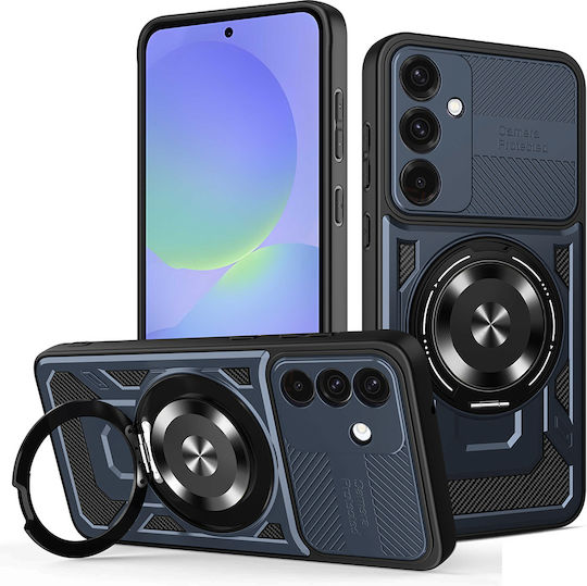 Techsuit Umschlag Rückseite Silikon Blau (Galaxy A36)