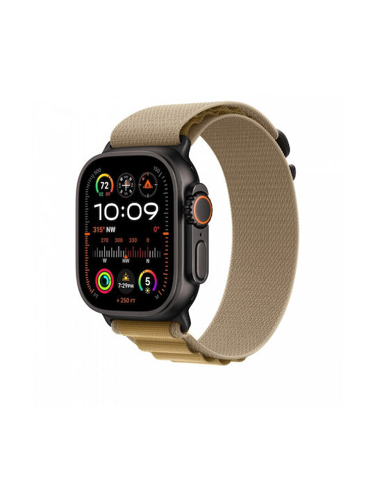 Apple Alpine Loop Small Black Titanium Finish Λουράκι (Apple Watch 44, 45, 46, 49mm)