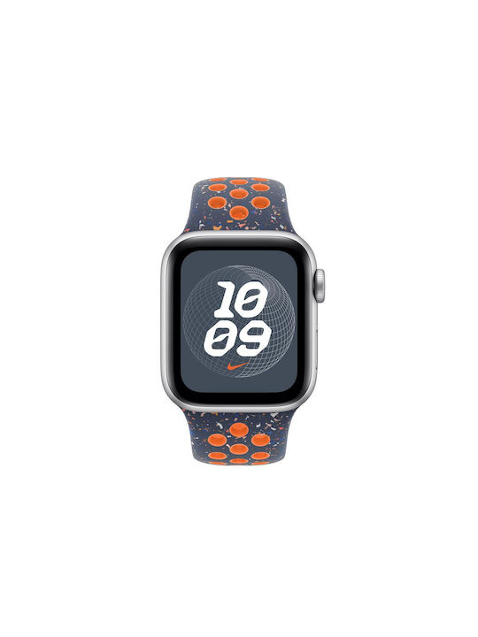 Apple Nike Sport Band 42mm - M/L Strap Silicone with Pin Blue Flame (Apple Watch 38/40/41/42mm)