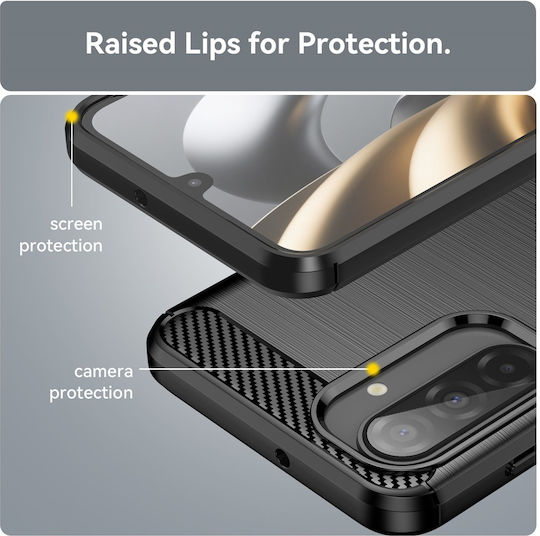 Techsuit Carbon Bumper Σιλικόνης / Πλαστικό Μαύρο (Oppo A17)