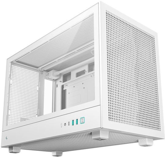 Deepcool CH260 Gaming Mikro-Turm Computergehäuse mit Seitenfenster Weiß