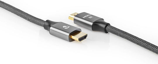 Nedis Profigold Ultra High Speed HDMI Cable HDMI 2.1 8K@60Hz Gold-Plated HDMI Connectors Cotton Anthracite Box 5m