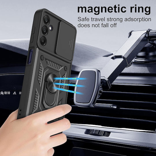 Techsuit Camshield Series Umschlag Rückseite Silikon Schwarz (Samsung Galaxy A17)