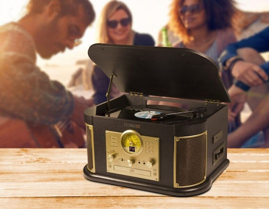 Technaxx TX-103 Nostalgia 4755 Πικάπ με Belt Drive, Προενίσχυση και Ενσωματωμένα Ηχεία Καφέ