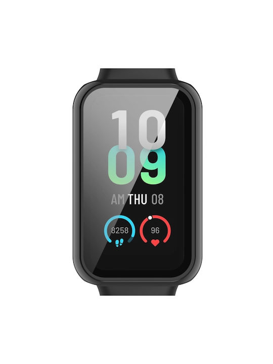 Carcasă de Plastic cu Sticlă în culoarea Negru pentru Amazfit Band 7