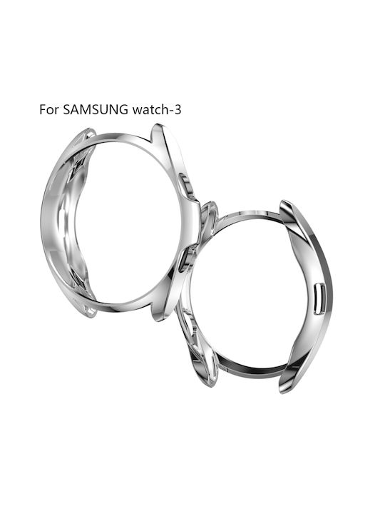 Electroplated Θήκη Σιλικόνης σε Ασημί χρώμα για το Galaxy Watch 3 41mm