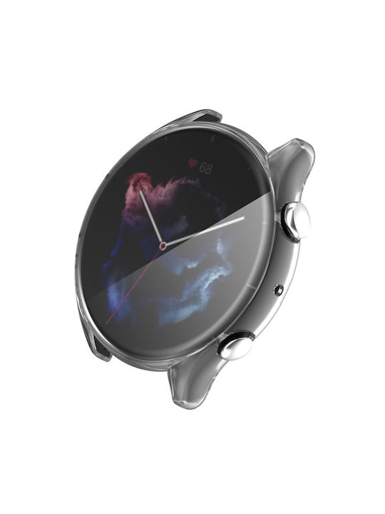 Electroplated Silicone Case with Glass in Transparent color for Amazfit GTR 3 / 3 Pro