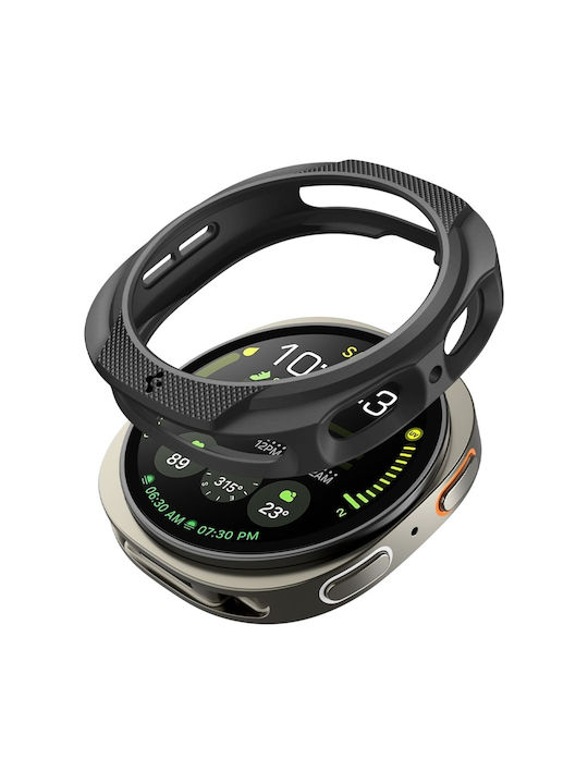 Spigen LIQUID AIR Silicone Case in Black color for Samsung Galaxy Watch 8 44mm