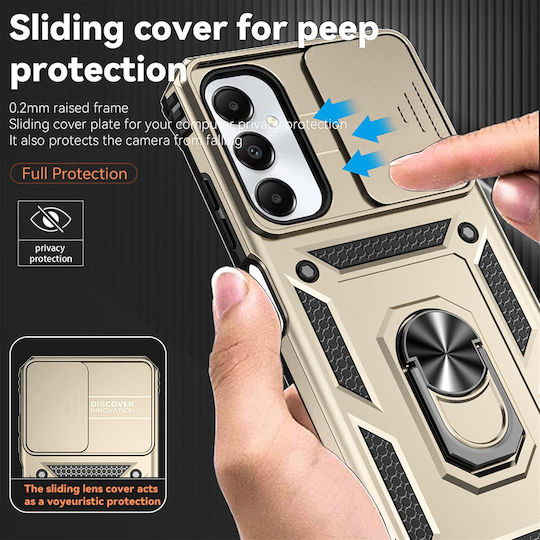 Techsuit Camshield Series Umschlag Rückseite Silikon Gold (Motorola Edge 40 Neo - German)