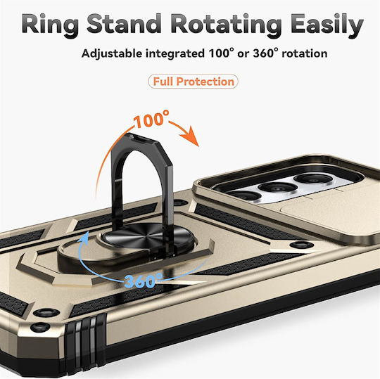 Techsuit Camshield Series Umschlag Rückseite Silikon Gold (Motorola Edge 40 Neo - German)