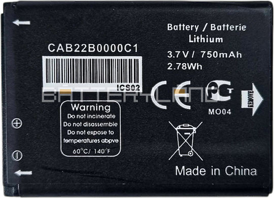 Alcatel CAB22B0000C1 Μπαταρία Αντικατάστασης 750mAh για OT 2010 / OT 2010X / OT 2010D