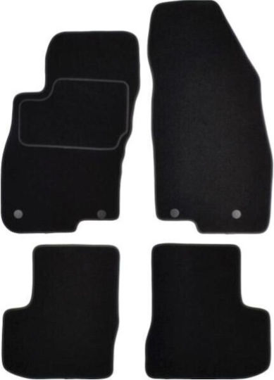 Custopol Set of Front and Rear Mats 4pcs for Fiat Grande Punto Black