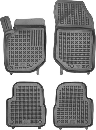 Rezaw Plast Set of Front and Rear Mats 4pcs Tray Type for Peugeot 2008 2008 Black