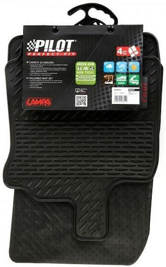 Lampa Set of Front and Rear Mats 4pcs for Renault Captur / Clio Black