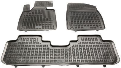 Rezaw Plast Set of Front and Rear Mats 3pcs Tray Type for Toyota Lexus 2015-2022 Black