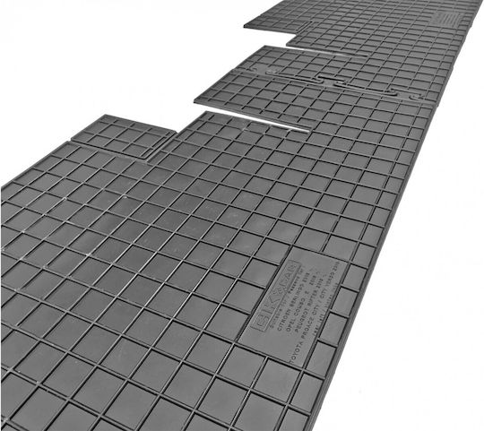 Cik Set of Front and Rear Mats 4pcs for Peugeot Rifter Opel Combo Citroen Berlingo Black