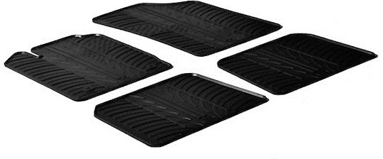 Lampa Set of Front and Rear Mats 4pcs Tray Type for Renault Thalia Black