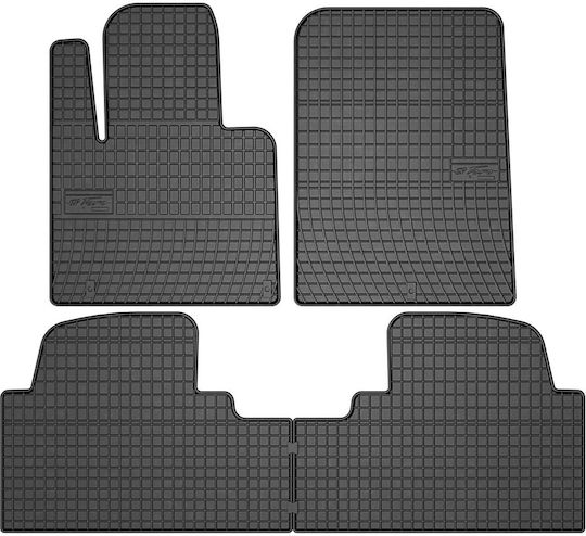 Frogum Set of Front and Rear Mats 4pcs for Kia Sorento Hyundai Santa Fe 2015 Black