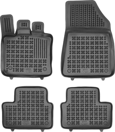 Rezaw Plast Set of Front and Rear Mats 4pcs Tray Type for Renault Captur 2019+ Black