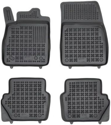 Rezaw Plast Set of Front and Rear Mats 4pcs Tray Type for Ford EcoSport / Fiesta / Puma 2019+ Black