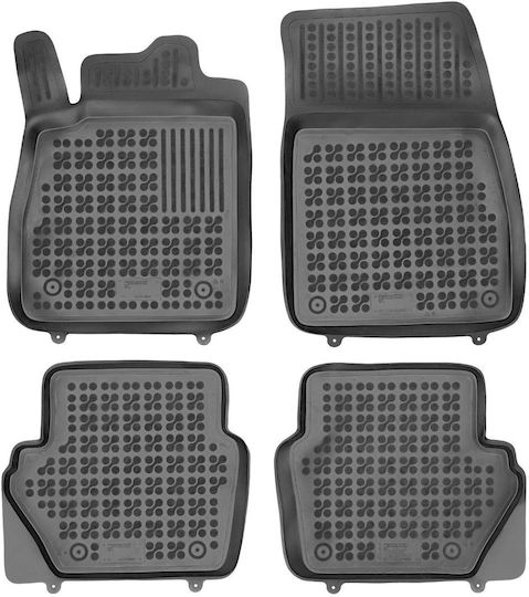 Rezaw Plast Set of Front and Rear Mats 4pcs Tray Type for Ford EcoSport / Fiesta / Puma 2019+ Black