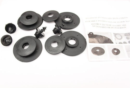Rezaw Plast Set of Front and Rear Mats 3pcs Tray Type 2003-2008 Black