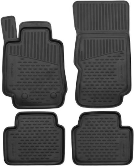 Novline Set of Front and Rear Mats 4pcs Tray Type for Alfa Romeo Giulia 2016+ Black