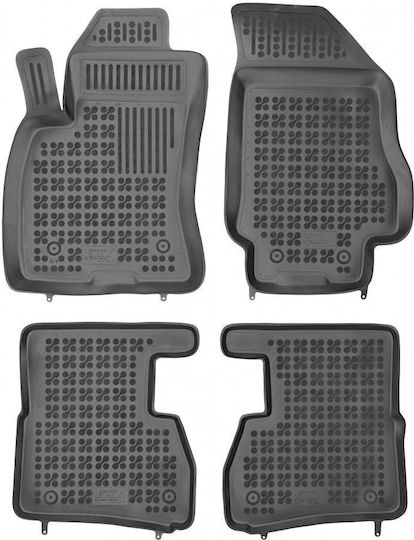 Rezaw Plast Set of Front and Rear Mats 4pcs Tray Type for Opel Combo Fiat Doblo 2011+ Black