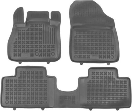 Rezaw Plast Set of Front and Rear Mats 3pcs Tray Type for Renault Grand Scenic 2016+ Black