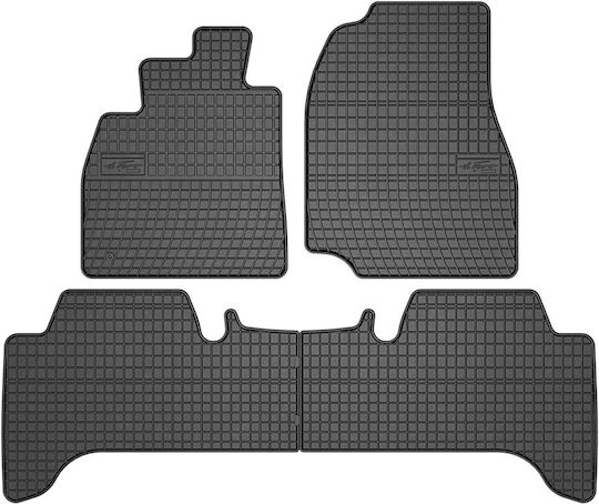Frogum Set of Front and Rear Mats 4pcs for Toyota Land Cruiser 1998-2007 Black