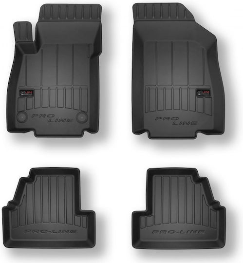 Frogum Set of Front and Rear Mats 4pcs for Opel Mokka X Chevrolet Trax 2012 Black