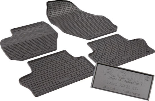 Rigum Set of Front and Rear Mats 4pcs Tray Type for Volvo XC 60 2009+ Black