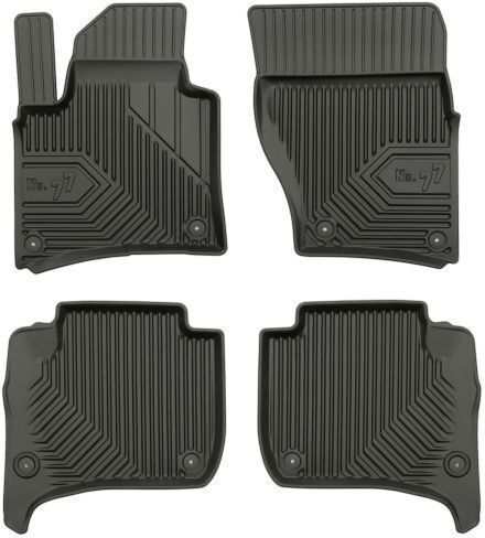 Frogum Set of Front and Rear Mats 4pcs for Volkswagen Touareg Porsche Cayenne 2010-2017 Black