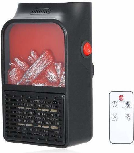 Home Ceramic Fan Heater Room Wall Black 1000W