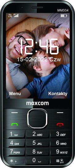 MaxCom MM334 Single SIM Κινητό με Κουμπιά Μαύρο