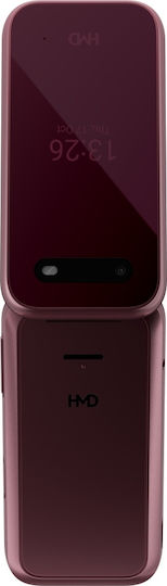 HMD 2660 Flip Dual SIM Mobile with Large Buttons Pink