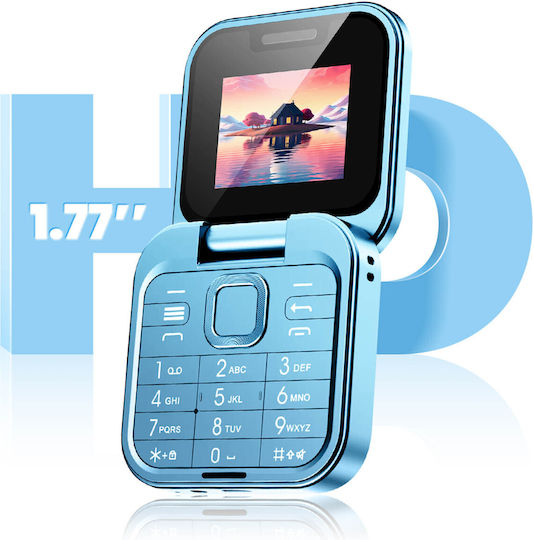 i16 Pro Dual SIM Mobile with Buttons (English Menu) Blue