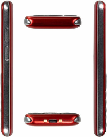 Evolveo EasyPhone LT Dual SIM (128MB) Telefon Mobil cu Butoane Mari Roșii