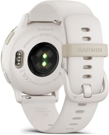 Garmin Vivoactive 5 Aluminium 42mm Waterproof Smartwatch with Heart Rate Monitor (Ivory)