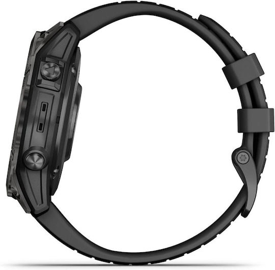 Garmin Epix Pro (Gen 2) Sapphire Edition Titanium 47mm Waterproof Smartwatch with Heart Rate Monitor (Carbon Grey DLC Titanium with Black Band)