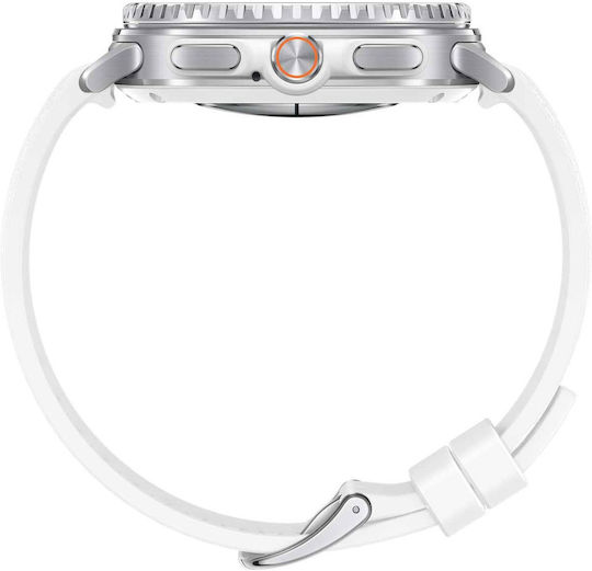 Samsung Galaxy Watch8 Classic Stainless Steel 46mm Αδιάβροχο με Παλμογράφο (Λευκό)