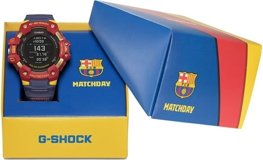 Casio GBD-H1000BAR Limited Edition FC Barcelona 55mm Smartwatch με Παλμογράφο (Μπλε)