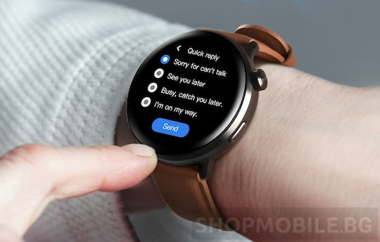 Mibro Watch Lite 2 με Παλμογράφο (Brown Leather & Black Silicone Strap)