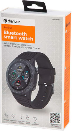Denver SW-351 Smartwatch με Παλμογράφο (Μαύρο)