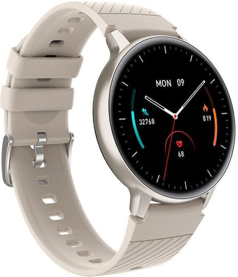 Tracer SMR2 Classy 45mm Smartwatch με Παλμογράφο (Μπεζ)